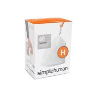simplehuman Code H Custom Fit 30-35L Bin Liners / Trash Bags (60 pcs)