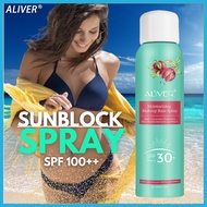 💯100% Sun Protection💯ALIVER Pomegranate Sunscreen Spray，Blocks UV SPF50 PA+++ Face Body Outdoor Suns