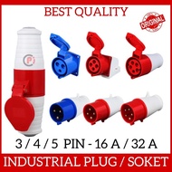 Generator Socket 1 3 Phase Industrial Surface/ Mobile Mounting Socket 16A Plug/ 32A 3 4 5 Pin/