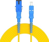 Buacoz 6Meters 20ft SC to SC Single-Mode Fiber Optic Cable with a SC Coupler OS2 Jumper Optical Patc