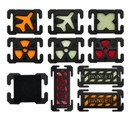 Tactical Aircraft Radiation Logo Buckle Badge Black Plastic Frame (Hook and Loop)  Stamp for Tactica
