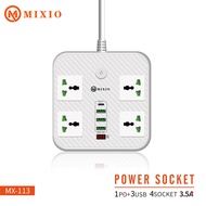 MIXIO MX-113 3.5A Power Socket Charger 1PD+3 USB+4 Socket