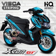 Stiker Striping Xeon GT 125 Full Body Variasi Black Green 02