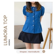 LUMORA TOP DENIM BLUE SHORT SLEEVE by ASOKA