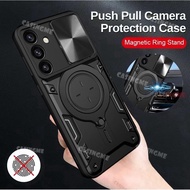 Samsung A05s A05 2023 Shockproof Armor Casing For Samsung Galaxy A05s A05 SamsungA05s A 05 05A S 4G 5G Push Pull Camera Protect Case Car Magnetic Ring Shell Back Cover Phone Case