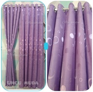 Gorden jendela polos motif polkadot 10ring gordeng hordeng gordyn korden tirai gorden pintu & jendel