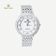Royal Crown รุ่น 3650M นาฬิกาข้อมือผู้หญิงเล็กๆกันน้ำ ล้อมเพชร แบรนด์เนมแท้ - Vayo Jewelry