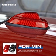 Black/Red Carbon Fiber for Mini Cooper F55 F56 Accessories Car Roof Shark Fin Antenna Signal Aerials