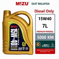 MIZU (7L) 15W40 Premium CI-4 Diesel Engine Oil