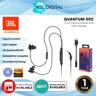 JBL Quantum 50 / Quantum 50C Wired in-ear gaming headset with [3.5mm / USB-C adapter]