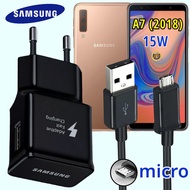 ที่ชาร์จ Samsung 15W Micro ซัมซุง Galaxy A7 (2018) Adaptive Fast Charging หัวชาร์จ EU สายชาร์จ ไมโคร 1.2เมตร ชาร์จด่วน เร็ว ไวแท้