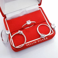 Silver Ring Authentic 925Wanita with White Gold Plating - 925 Silver Ring, Anti-Rust Ring