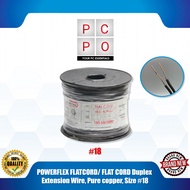 POWERFLEX FLATCORD/ FLAT CORD Duplex Extension Wire, Pure copper, Size #18
