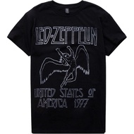 Men's cotton T-shirt Led Zeppelin 1977 T-Shirt Fast Shipping 4XL , 5XL , 6XL