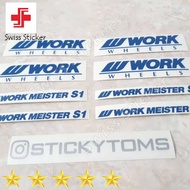 Work meister S1 Car Rim Stickers ELEGAN