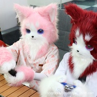Halloween costume Halloween furry costume wearable animal head finished animal head plush Furui furr