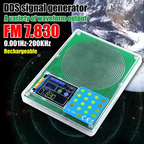 FG-300 Portable Signal Generator Adjustable 0.001Hz-200kHz 7.83HZ Schumann Resonance Ultra-Low Frequ