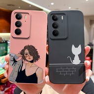For Realme C73 4G 5G Case Cute Cartoon Sweet Girls Cats Liquid Silicone Soft TPU Protective Back Cov