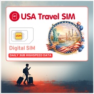 USA eSIM Travel SIM- 3GB Daily High Speed + Unlimited. T-Mobile United States (US). 5 -15 days optio