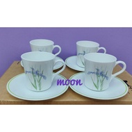 Corningware Shadow Iris Cup &amp; Saucer