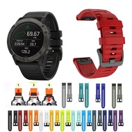 [HOT JUXXKWIHGWH 514] 26 22 20มม. สำหรับ Garmin Fenix 6 6X Pro 5 5X Plus 3HR ซิลิโคน Fenix6 Fenix5นาฬิกา Quick Release Easyfit สายรัดข้อมือ