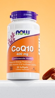 โคคิวเทน | CoQ10 / Coenzyme Q10 400 MG / 600 MG [Softgels] by NOW FOODS