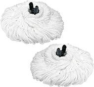 DALIPER 2 PCS Self Wringing Twist Mop Refills, Dry Wet Microfiber Floor Mop Replacement Heads for Cleaning Hardwood Tile Marble Vinyl Laminate Home Lobby Kitchen Office