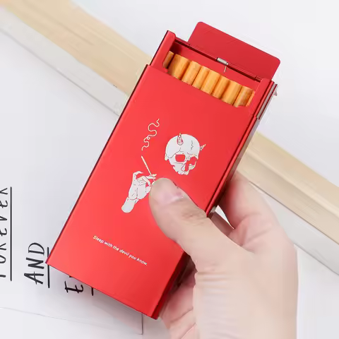 Lady Slim Cigarette Case Box Cover Thin Cigarette Case Box Hard Cigarette Storage Case Tobacco Box C