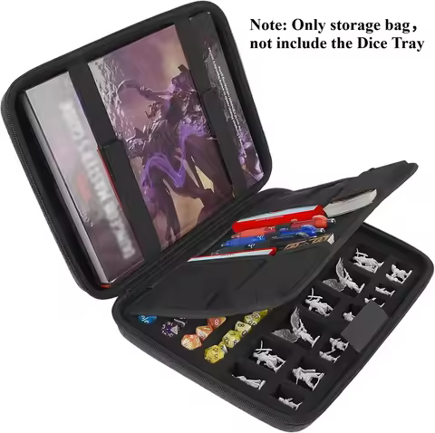 Dice Tray Box for DND Dice Set for D&D, Rolling Trays Polyhedral Dices Storage Bag Holder for Dungeo
