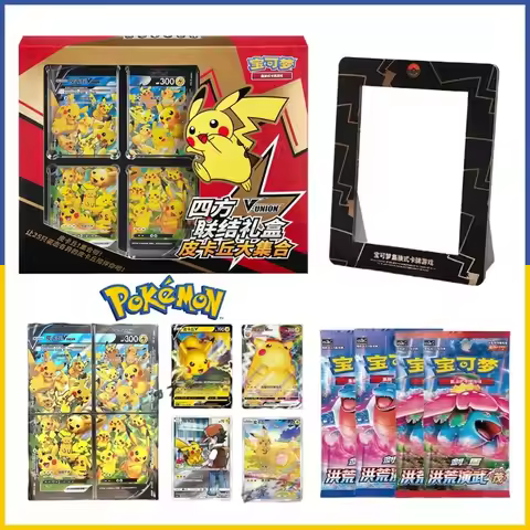 Genuine Original Pokémon PTCG Card Quartet CouplingPikachu Big Gather Moru Trainer Gift Box PTCG V-U