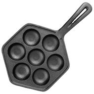 【Quality】 7 Cavities Takoyaki Pan Takoyaki Maker Ocus Small Balls Cast Pan Home Baking Cooking Tools