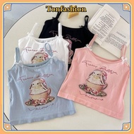 TONFASHION Tank Top,  Sweet Sleeveless Top, Cute Causal Rabbit Print Graphic Gentle Vest Women