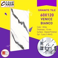 GRANITE TILE COVE 60x120 VENICE BIANCO PUTIH CORAK ABU GRANIT KW1