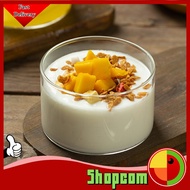 ShopCom 190ml Clear Glass Bowl High Temperature Resistant Yogurt Pudding Glass Cup Fruit Salad Bowls
