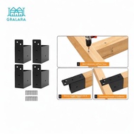 [nvnrbso] 4 Pieces Pergola Brackets Deck Railing Brackets for 2x4 Posts Sunroom Gazebo