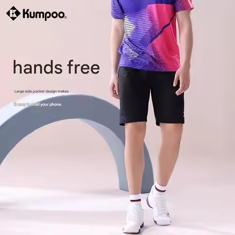 Kumpoo Men women Badminton sets Sports t-shirts with shorts pants trousers tennis clothes sportwear