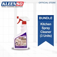 KLEENSO Bundle Set Kitchen All Purpose Spray Cleaner (3x 500ml) Semburan Pembersih Serbaguna Dapur