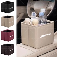 Leather Car Waste Container Spacious Car Rubbish Bin Organizer for BMW M Power 1 3 4 5 6 7 M3 M5 M6 