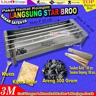 Jumbo/ Satay Grill Package / Satay Grill Bamboo Fan Charcoal