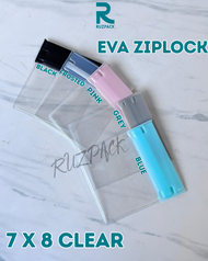 Ruzpack - Eva Ziplock Kantong Penyimpanan Mini FROSTED & CLEAR
