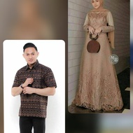 gamis aura gamis brokat kombinasi couple - motif 10 xxl