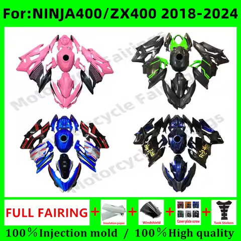Motorcycle full Fairing Kit fit For KAWASAKI Ninja400 EX400 EX Ninja 400 18 19 20 21 22 23 fairings 