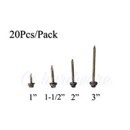 (20Pcs) Self Drilling Hex Head Roofing Wooden Screw / Screw Awning Kayu / Self Drilling Screw (TD-HW