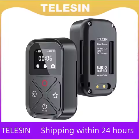 TELESIN T10 Bluetooth Remote Control For GoPro Hero 12 11 10 9 Accessories Wireless Smart Remote For