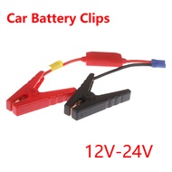 Universal Battery Booster Jumper Clips Cable EC5 Plug Power Adaptor 12V-24V Car Emergency Starter Al