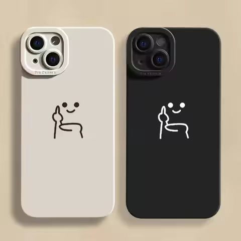 _Cartoon Red Man Phone Case For iPhone 15 Pro Max 14 13 12 11 Pro Max X XR XS Max 7 8 15 Plus Cute M