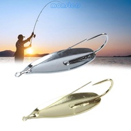 Mon Fishing Flutter Spoon Metal Lure Replacement Weedless Spoon Fishing Lures