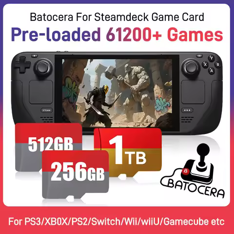 Steamdeck Game TF Card 1TB/512GB/256GB Memory Card With 65200+Games 70+ Emulators Batocera OS For St