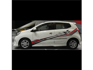Cutting Stiker Mobil Ayla Agya Stiker Body Mobil Ayla Agya - Putih
