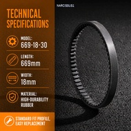 NARCISSUS1Y7KJ Transmission Belt, Black Rubber Scooter Drive Belt, Simple Mount 669-18-30 Scooter Be